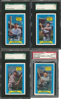 1972 Kelloggs "All-Time Greats" Graded Complete Set (15)